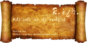 Répási Árpád névjegykártya